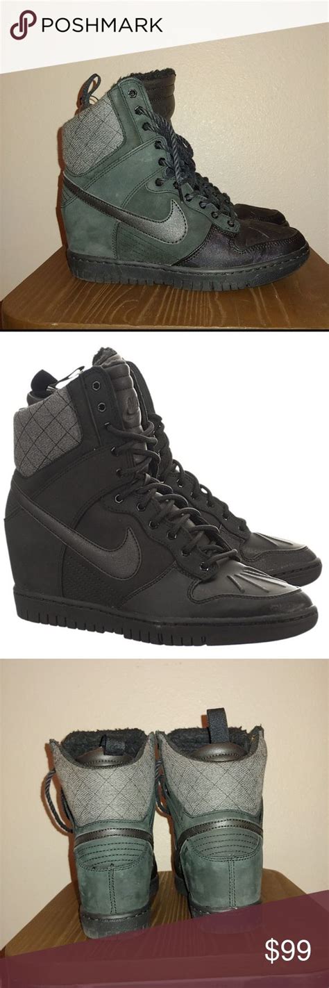 Nike Womens Dunk Sky High Sneaker Boot 20 Black Sneaker Boots High
