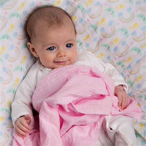 Baby Muslin Swaddle Blankets with Matching Dribble Bibs | Premium Cotton | eBay