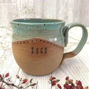 Large Handmade Mug With Name Personalized Pottery Custom Mug Large