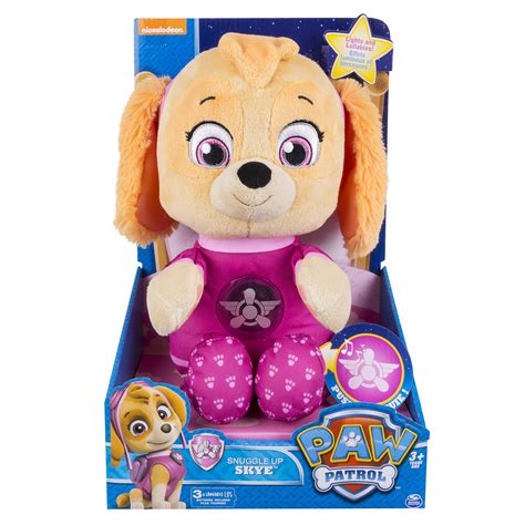 Paw Patrol Snuggle Up Skye Plush With Flashlight And Sounds For Kids