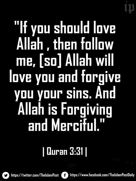 Say [o Muhammad] If You Should Love Allah Then Follow Me [so] Allah Will Love You And
