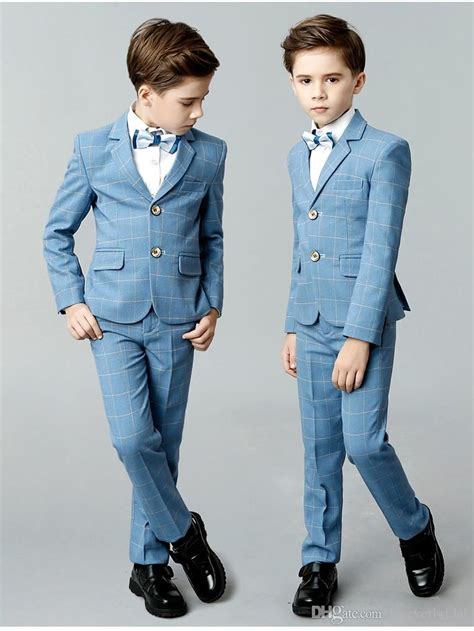 Stylish Sky Blue Suit For Boy Two To Five Pieces Jacketpantvest