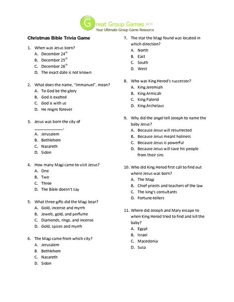 If you want the answers. Free Printable Bible Trivia Questions And Answers | Free Printable