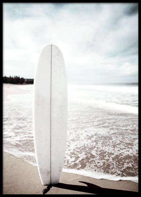 Surfboard On The Beach Poster