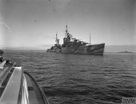 Hms Nigeria British Fiji Class Cruiser January 1942 At Scapa Flow