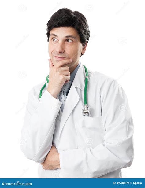 Handsome Male Doctor Thinking Stock Photo Image Of Professional