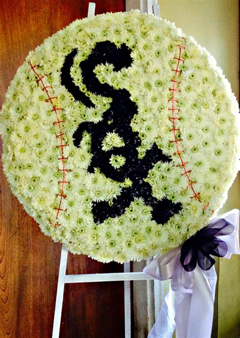 We are bold, we are boston. White Sox Baseball Standing Spray - Florals By Steen