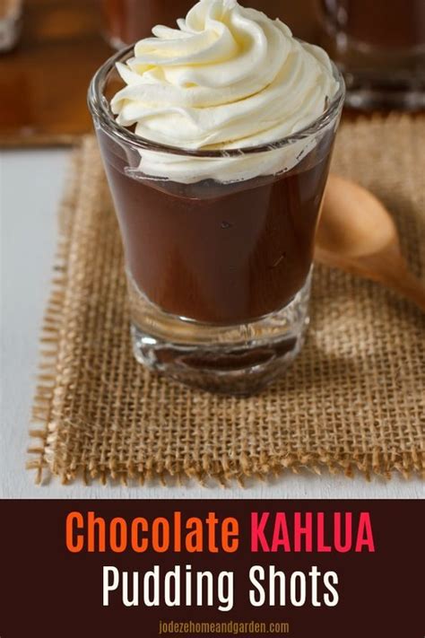 Simply add one kahlúa chili chocolate in a shot glass. Chocolate Kahlua Pudding Shots | Pudding shots, Kahlua ...