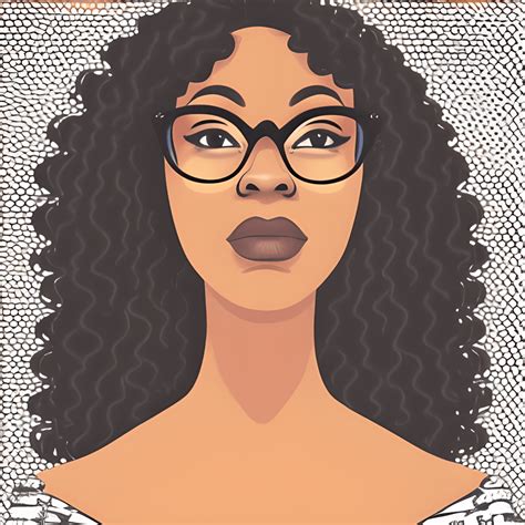Melanin Light Skinned Woman Wearing Glasses · Creative Fabrica
