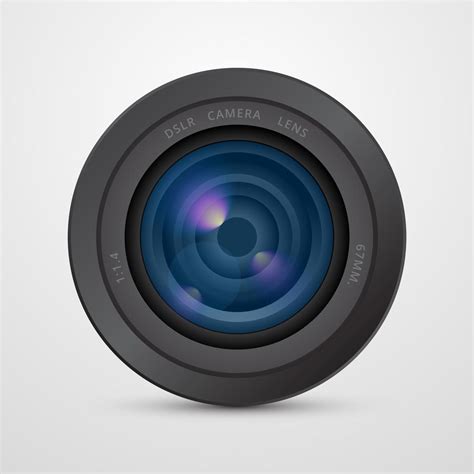 Realistic Dslr Camera Lens Vector 240133 Vector Art At Vecteezy