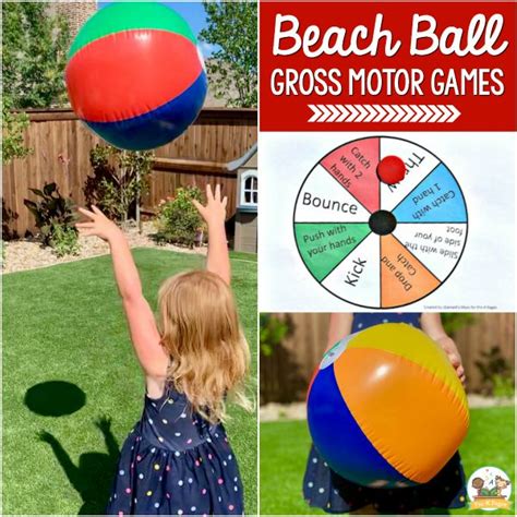Gross Motor Beach Ball Game Pre K Pages Ocean Activities Outside