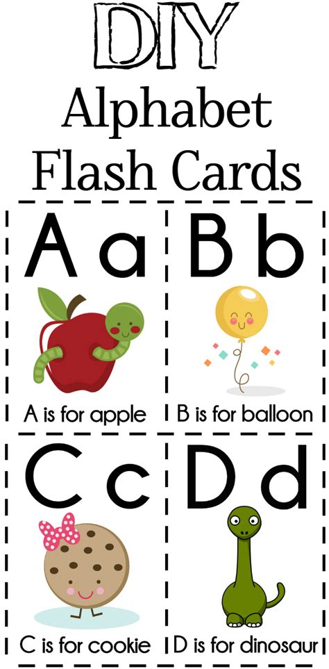 Diy Alphabet Flash Cards Free Printable Abc Flashcards Alphabet