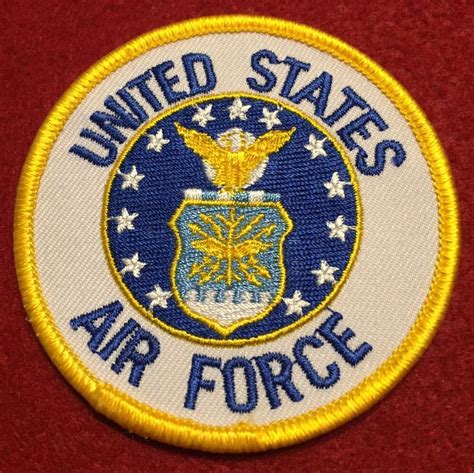 United States Air Force Usaaf Patch Full Color Iron On Merrowed Edge