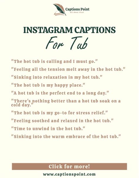 121 Great Tub Captions For Instagram