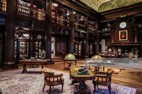 News Photo A Private Library Is Seen Inside The Highland Home