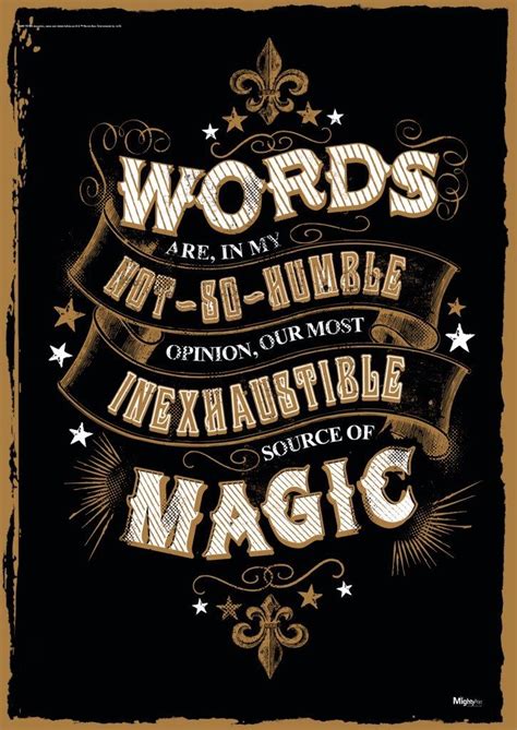 For all spells known to wizardkind. Harry Potter (Magic Words) MightyPrint Wall Art