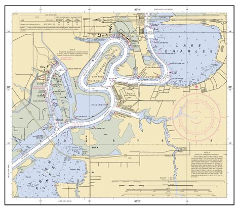 Calcasieu River And Approaches Inset Nautical Chart ΝΟΑΑ Charts Maps