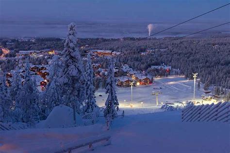 Night Skiing In Lapland