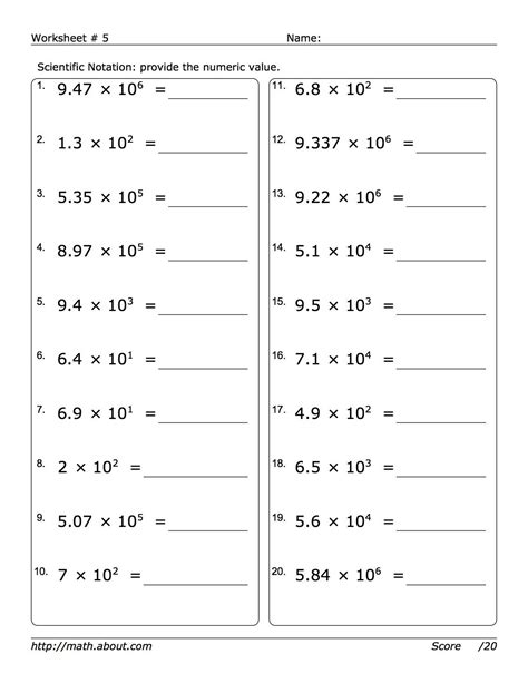 Power Of 10 Worksheets Worksheets For Kindergarten