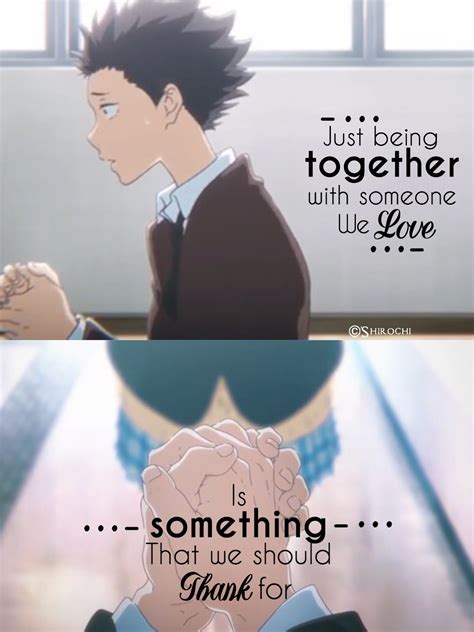 An Anime Scene With The Caption That Says Just Being Together With