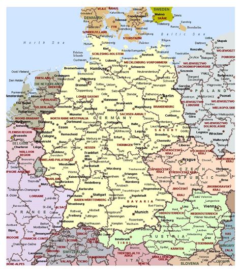 Large Political And Administrative Map Of Germany Wit