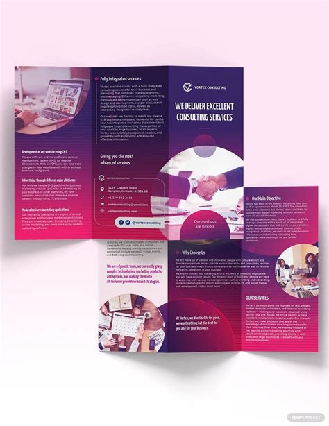 Consulting Services Tri Fold Brochure Template Download In Word