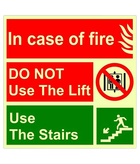 Agnee In Case Of Fire Do Not Use Lift Use The Stairs Sign Board Buy