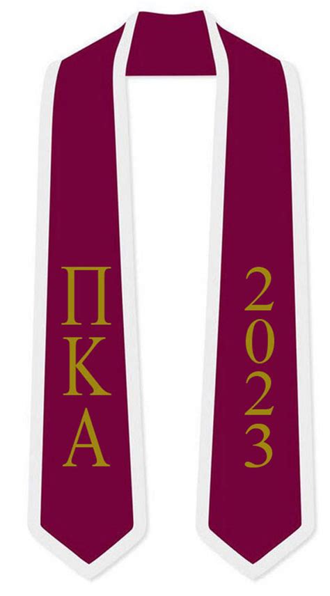Discount Pi Kappa Alpha Greek 2 Tone Lettered Graduation Sash Stole W