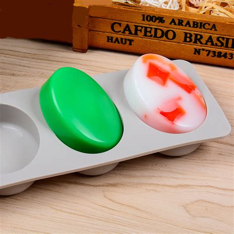 Diy Silicone Soap Mold 4 Holes For Handmade Soap Making Forms 3d Mould