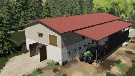Cowshed With Garage Fs19 Mod Mod For Farming Simulator 19 Ls Portal