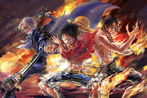Only the best hd background pictures. 4k Luffy Ace and Sabo One Piece Team 1920×1280 - Wallpaper ...