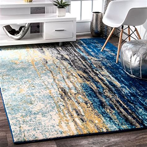 Funky Yellow And Blue Area Rugs Various Designs And Patterns