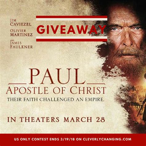Paul, apostle of christ is the story of two men. Easter Giveaway PAUL, APOSTLE OF CHRIST #PaulMovieL3 ...