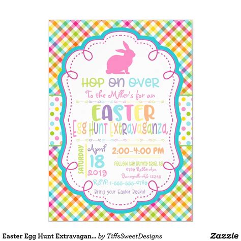 Easter Egg Hunt Extravaganza Easter Party Bunny Invitation Zazzle
