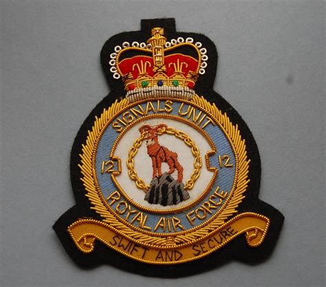Raf Signals Unit Blazer Badge Elliott Military