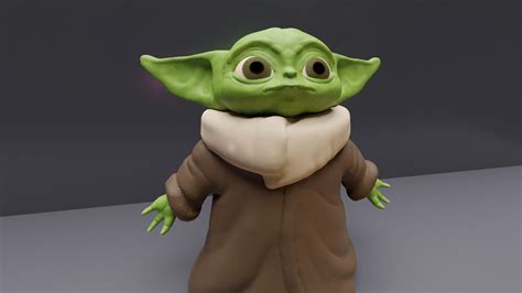 Baby Yoda 3d Model Rigged Cgtrader