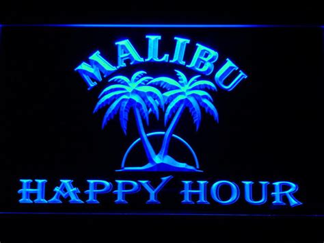 Malibu Happy Hour Led Neon Sign Safespecial