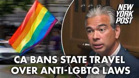 California Bans State Travel To Florida 4 More Over Anti Lgbtq Laws New York Post Youtube