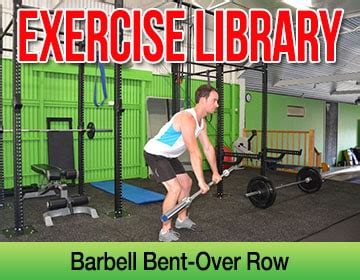 The bent over row can be performed with a barbell, dumbbells or, if you have some laying around at home or in the gym, kettlebells. Barbell Bent-Over Row - Personal Trainer, Boot Camp and ...