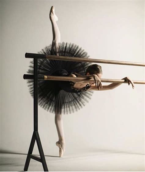Ballerina In Black Tutu Doing Barre Dance Pictures Dance Photography