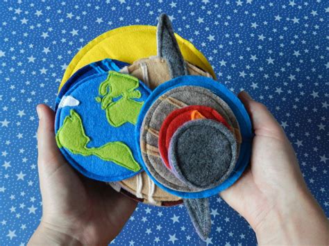 Solar System Toys Felt Planets For Magnetic Board Etsy