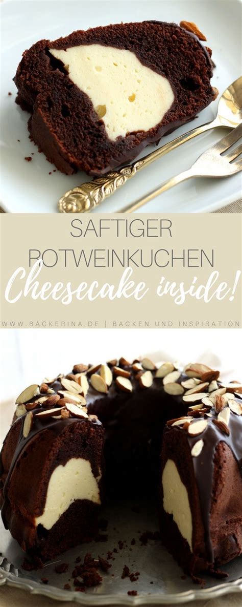 · sehr einfach und sehr lecker: Rotweinkuchen mit Cheesecake-Swirl | Rezept ...