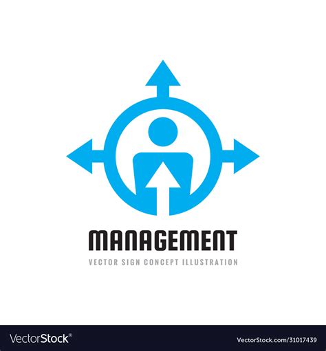 Management Logo Design Hr Concept Sign Royalty Free Vector