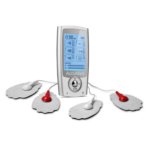 accumed rechargeable tens unit muscle stimulator ems electronic pulse massager stim machine for