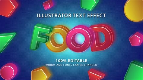 Premium Vector Food Text Style Effect Editble Text