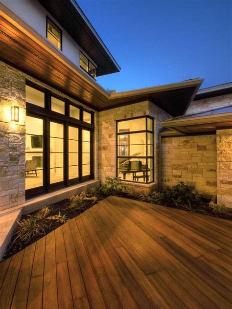 Paired with wood, it makes. Exterior Stone Design, Pictures, Remodel, Decor and Ideas ...