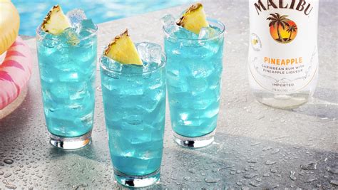 Pineapple Blue Hawaiian Recipe Malibu Rum Drinks