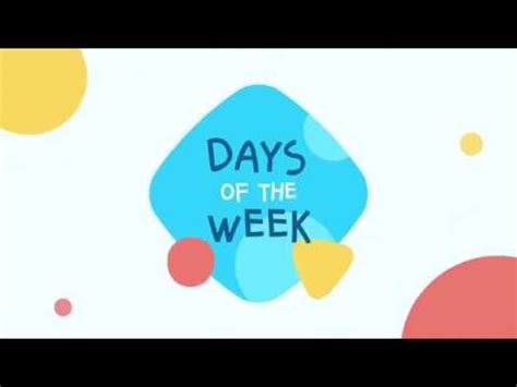 learn  days   week  toddlers  kids youtube