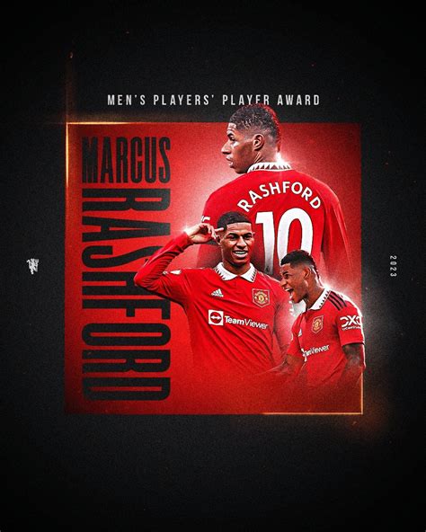 Official Marcus Rashford Wins Uniteds 202223 Players Player Of The