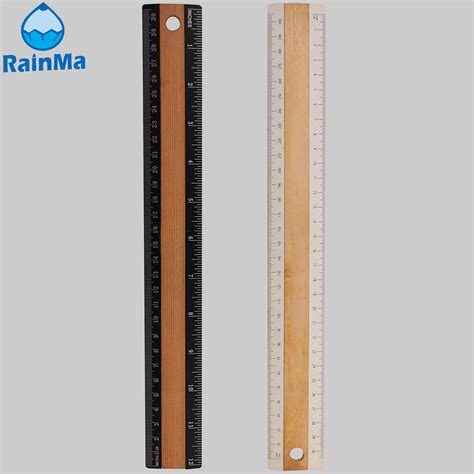 12 Inch 30cm Customized Logo Metal Ruler Promotional Folding Wooden